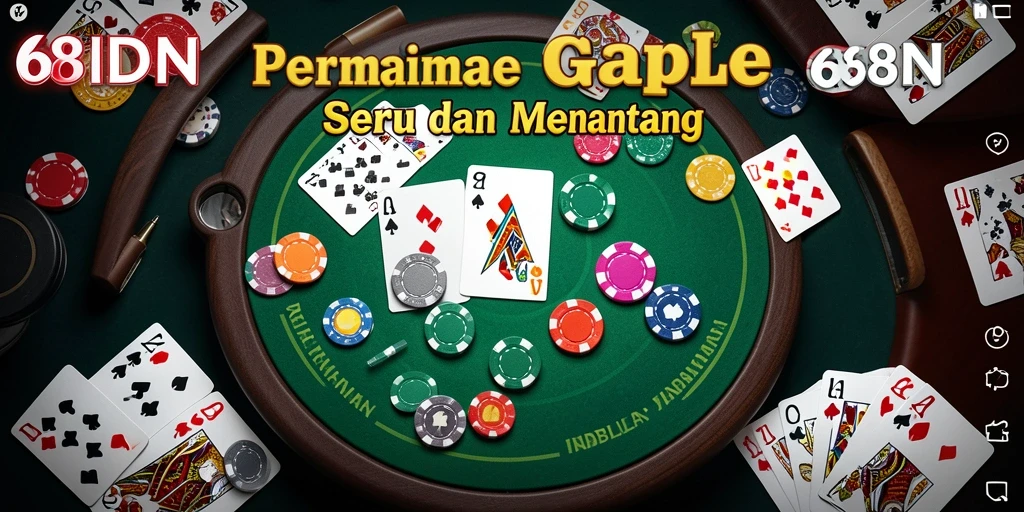 Tampilan gameplay Gaple yang seru dan interaktif di 68IDN.