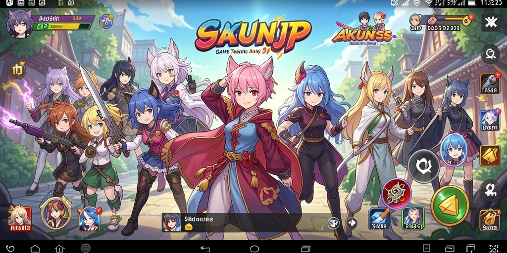 Gameplay AKUNJP menampilkan pertarungan anime yang seru dan grafis menawan.