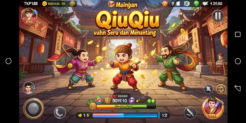 Tampilan gameplay seru TKP188 saat bermain QiuQiu.