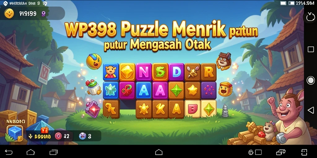 Screenshot gameplay WP888 menampilkan tantangan Puzzle yang menarik dan menantang.
